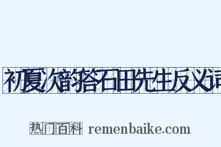 初夏次韵答石田先生反义词是什么意思的图片
